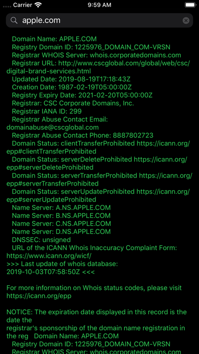 Screenshot #1 pour Whois - Lookup & Availability