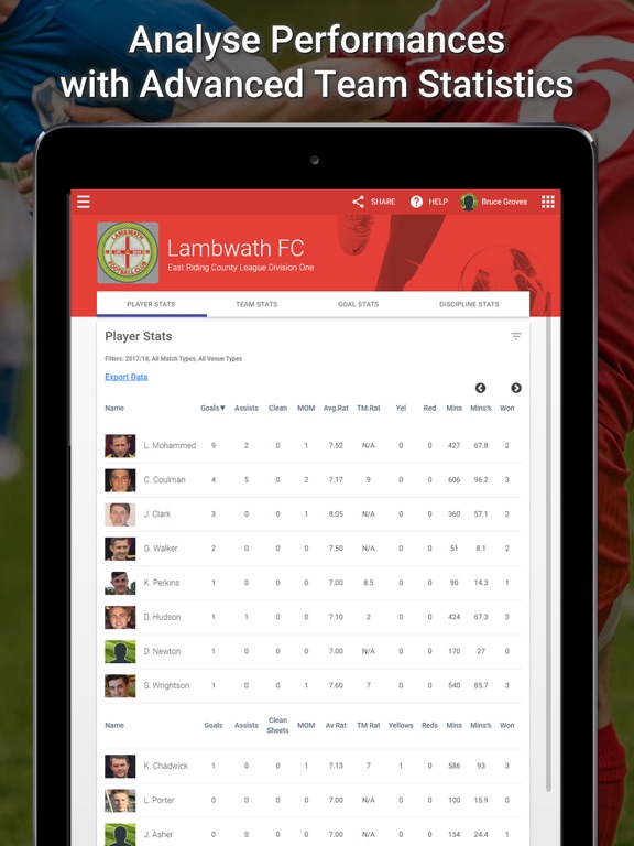 TeamStats - Football Team App screenshot 3