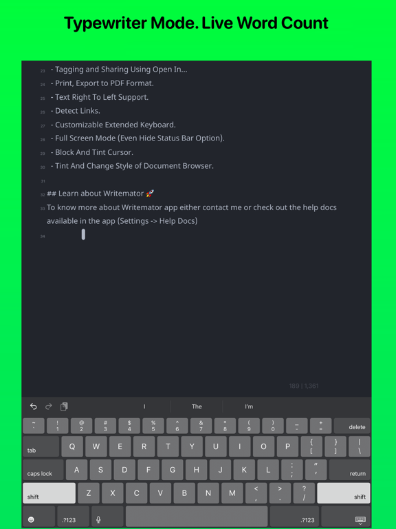 Screenshot #6 pour Writemator - Plain Text Editor