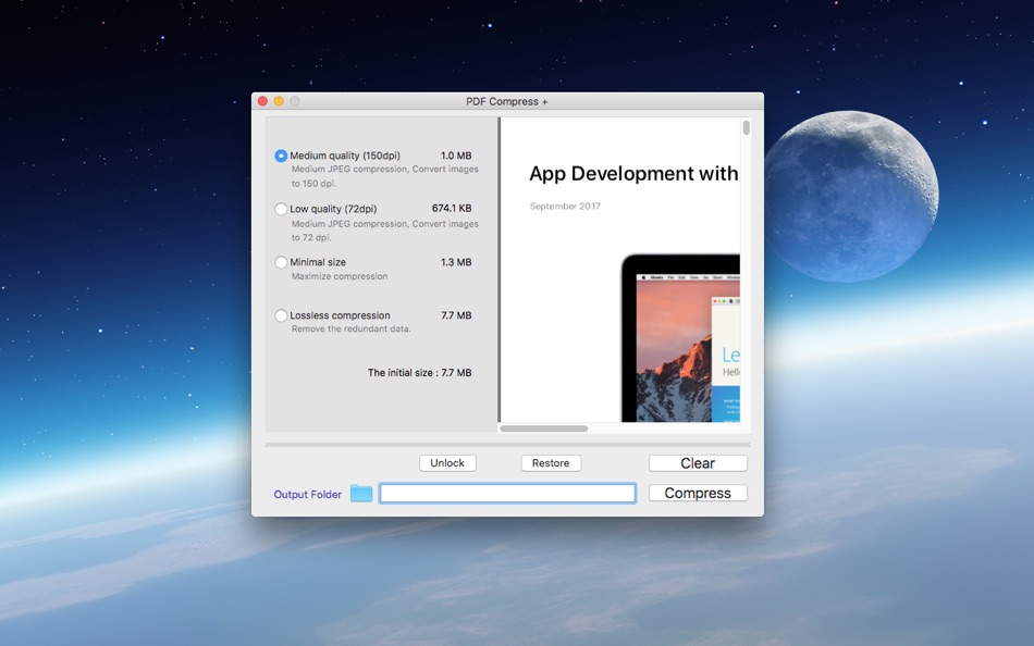 #1. PDF Compress + (macOS) 由: 跃军 龚