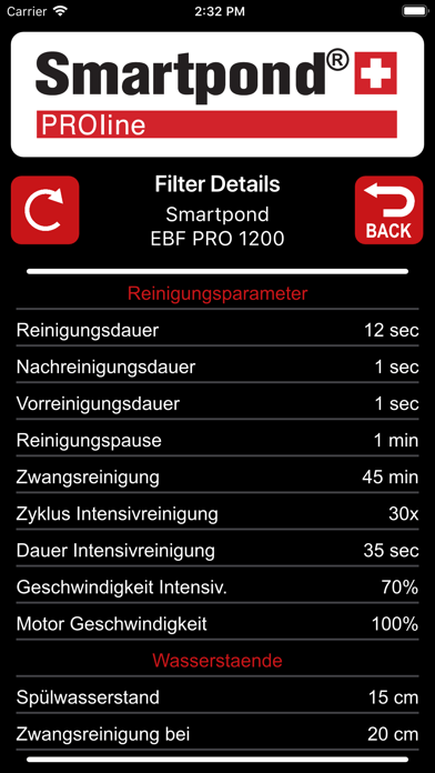 Smartpond PROline screenshot