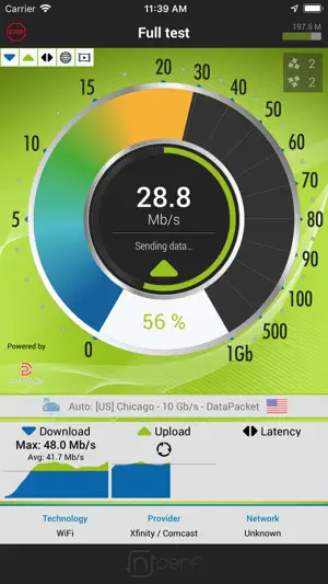 nPerf internet speed test screenshot 1