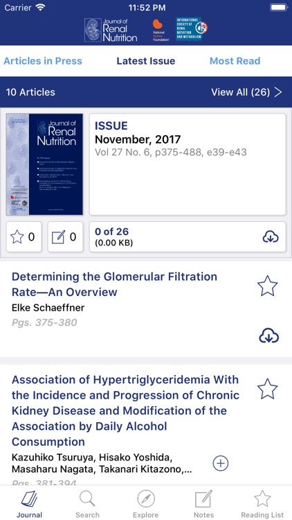 Journal of Renal Nutrition