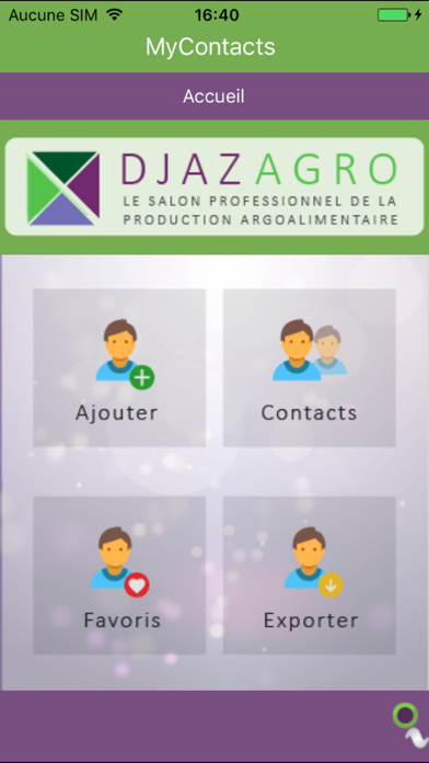 MyContacts-Event Screenshot