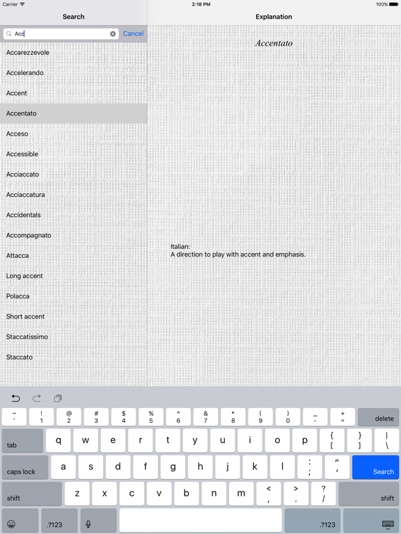 Screenshot #5 pour MusicGlossary