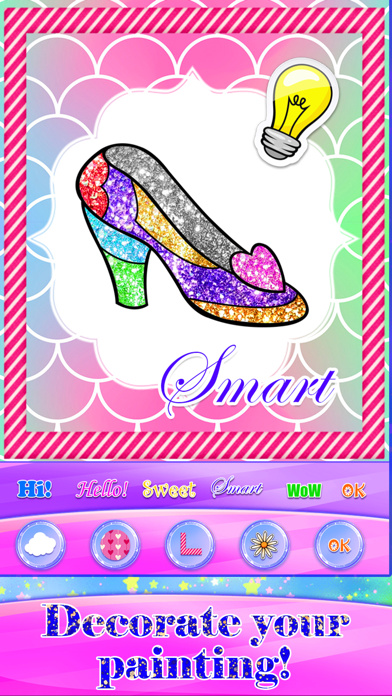 Glitter Fashion Art Coloring screenshot 3