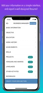 CV Builder - Resume & CV Maker screenshot #2 for iPhone