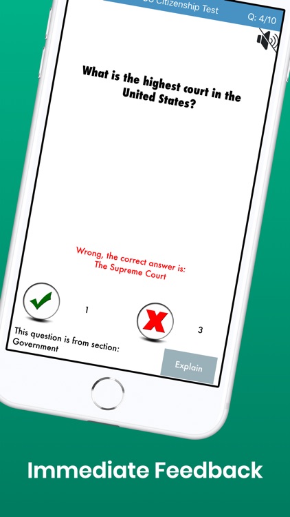 Citizenship Test with Audio screenshot-4