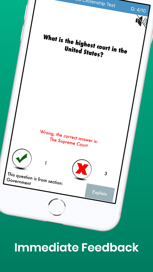 #5. Citizenship Test with Audio (iOS) 由: Deedal Studios Inc