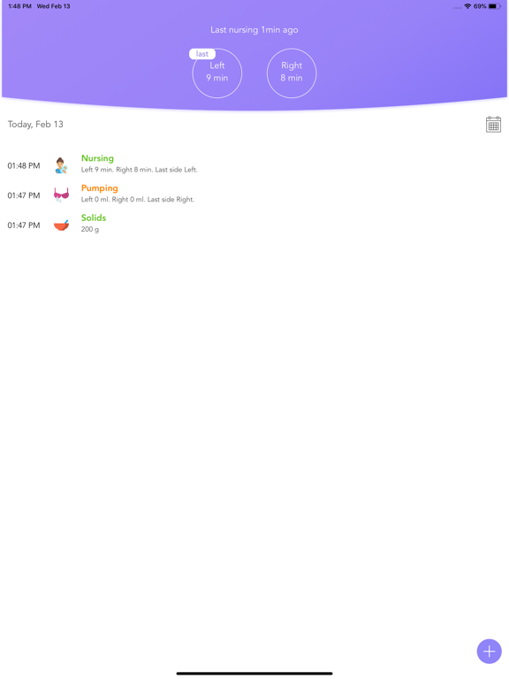 Screenshot #4 pour Breast feeding app+
