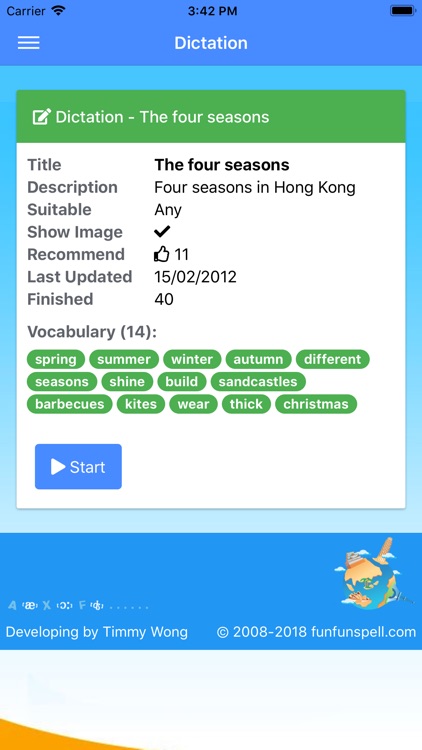 FunFunSpell English Dictation