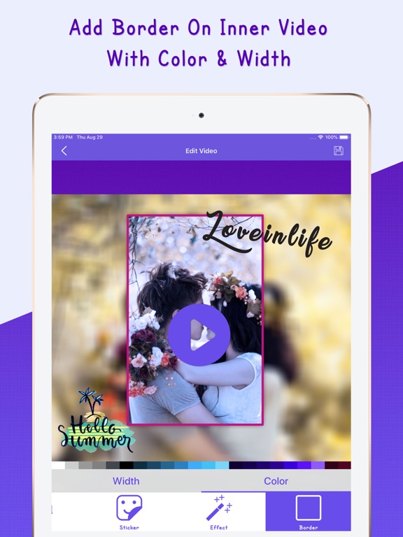 Square Blur Photo Video Editor iPad screenshot