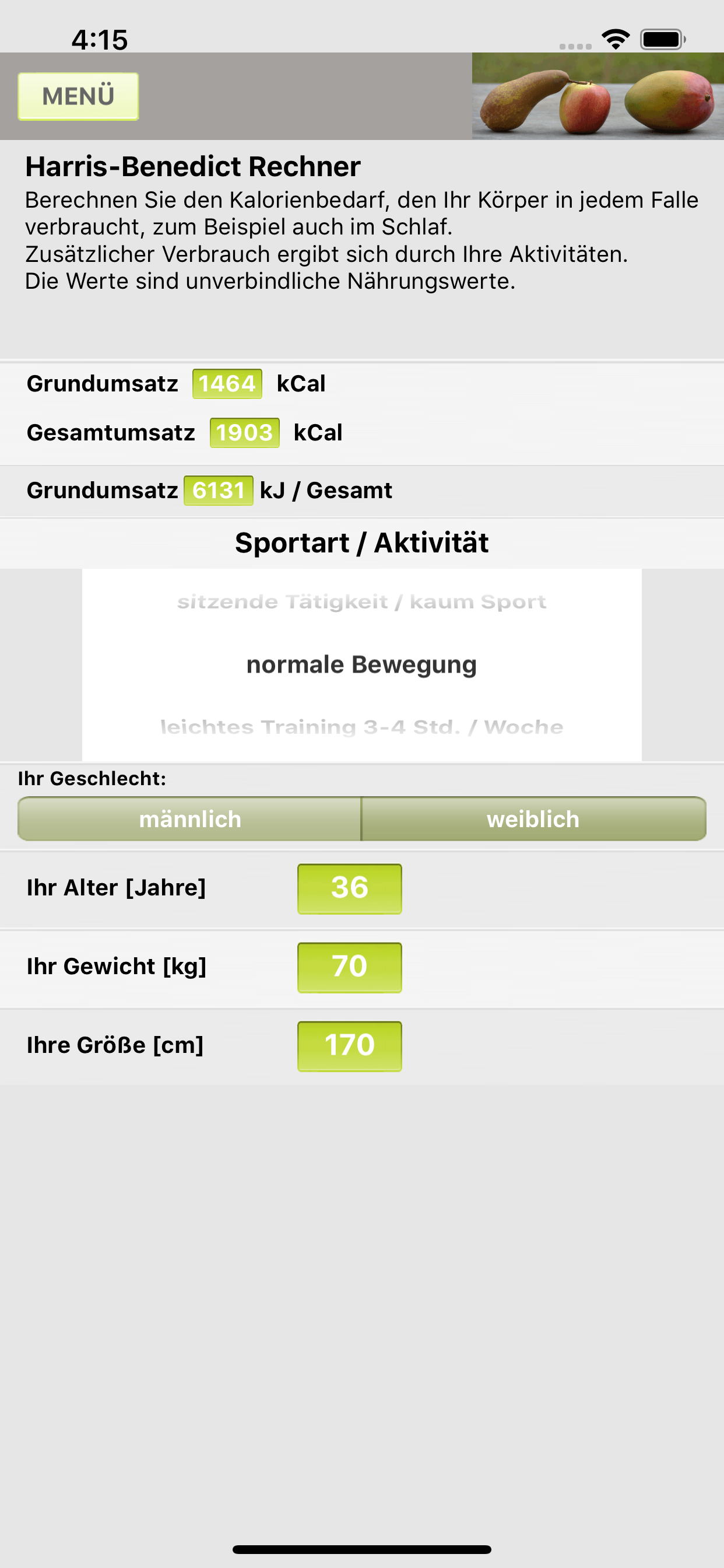 Fit-Rechner