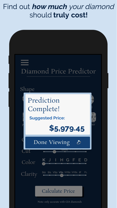 Diamond Price Predictor screenshot 3