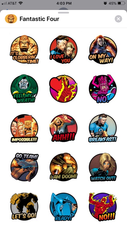 Fantastic Four Stickers