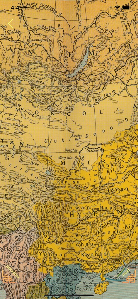 Dostoyevsky - Vertiefen Sie Ihr Verständnis mit historischen Karten, die eine detailreiche geografische Darstellung bieten und über die Schmetterling-Navigation im unteren Bereich zugänglich sind.