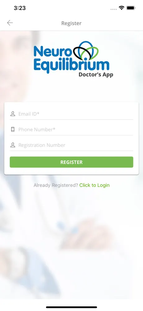 NeuroEquilibrium Doctor App