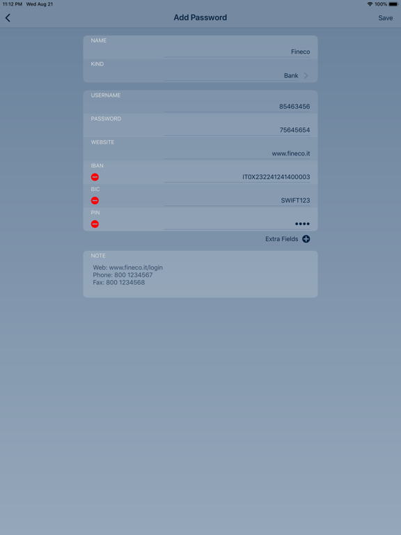 My Password - Manager iPad screenshot 4 - Productivity app