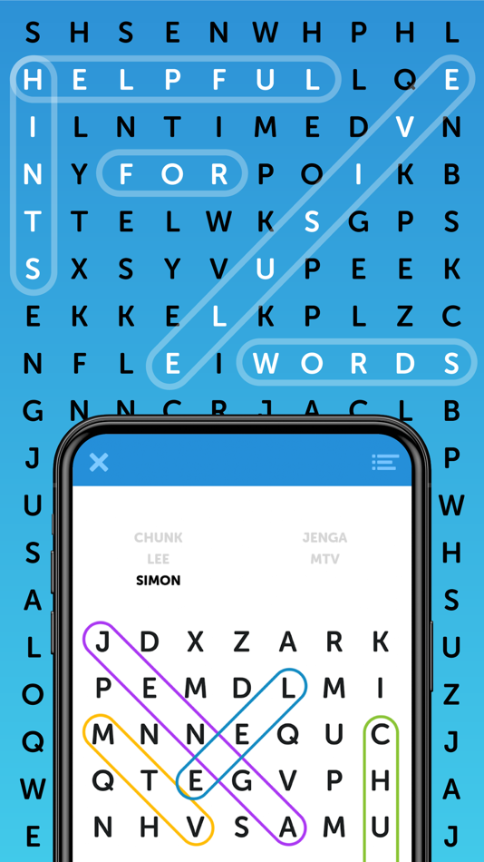 #4. Simple Word Search Puzzles (iOS) By: Conversion, LLC
