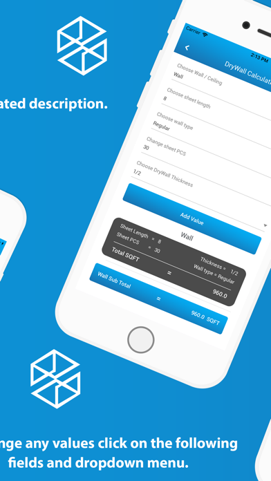 DryWall Pro cost Calculator iPhone screenshot
