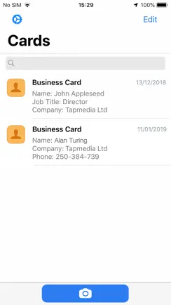 Business Card Scanner & Reader iPhone image 2