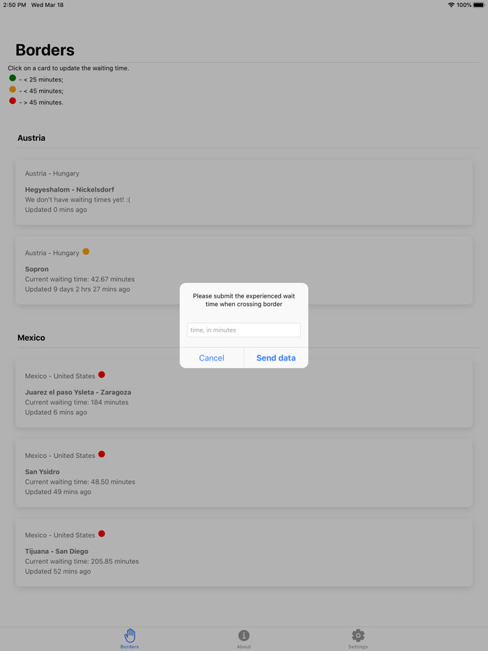 Border Waiting Times