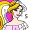 Beautiful princess color by number coloring book for girls with lots of amazing princess coloring pages for paint by number