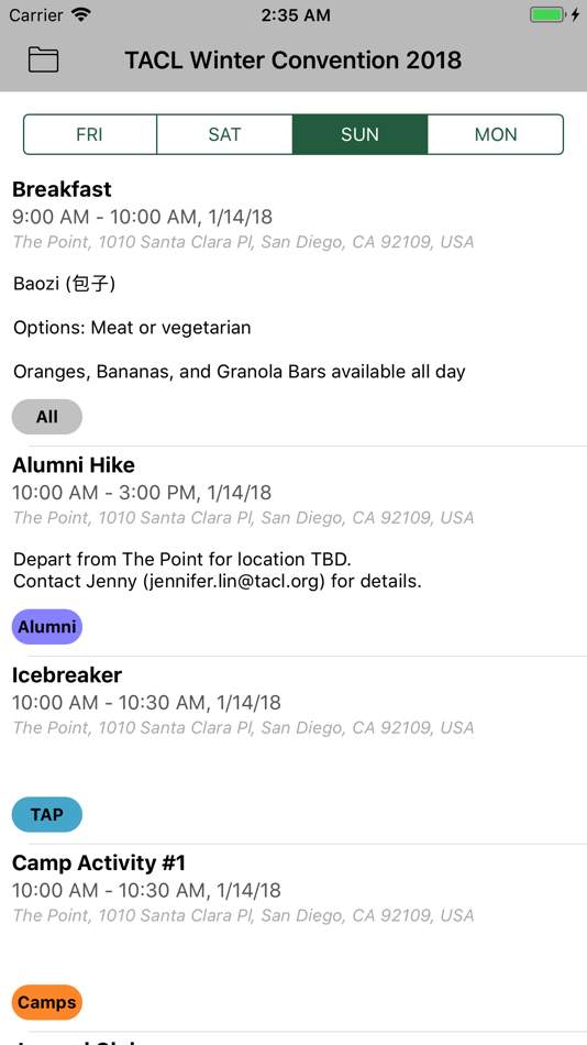 #3. TACL Convention (iOS) By: Amy Fan