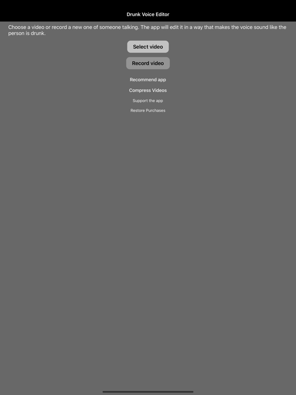 Drunk Voice - Video Editor