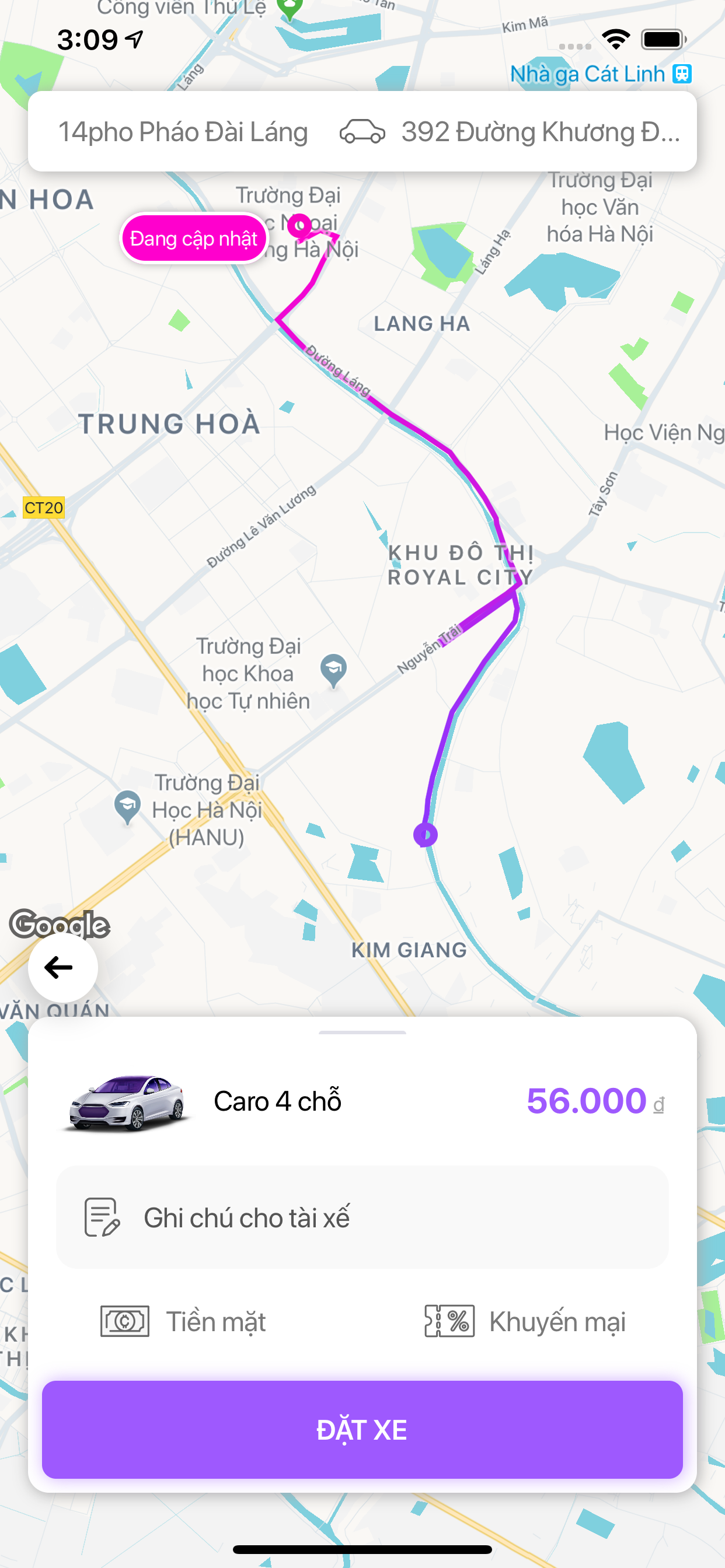 Caro – Gọi xe nhanh