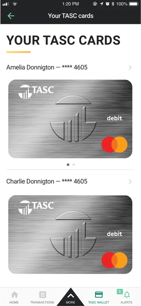 TASC app for iPhone