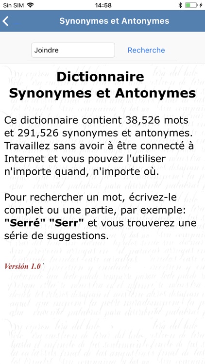 Synonymes et Antonymes