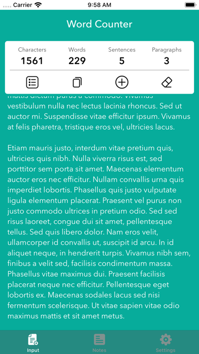 Screenshot #1 pour Words Counter - Countable Pad