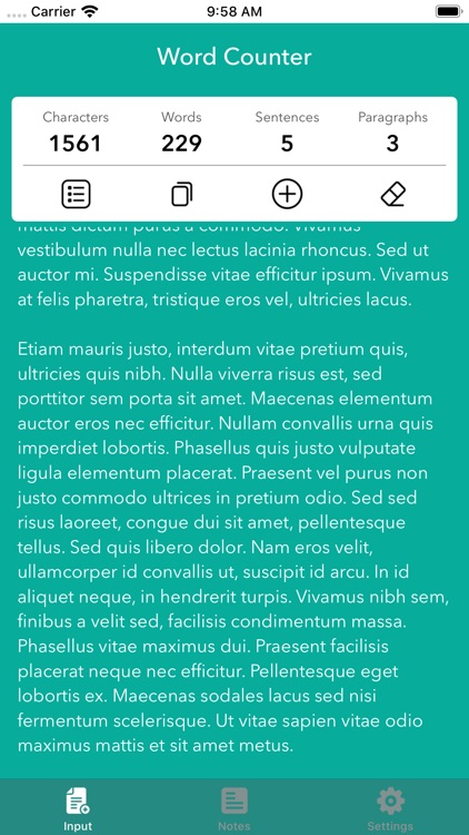 Words Counter - Countable Pad
