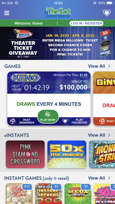 Rhode Island Lottery Screenshot