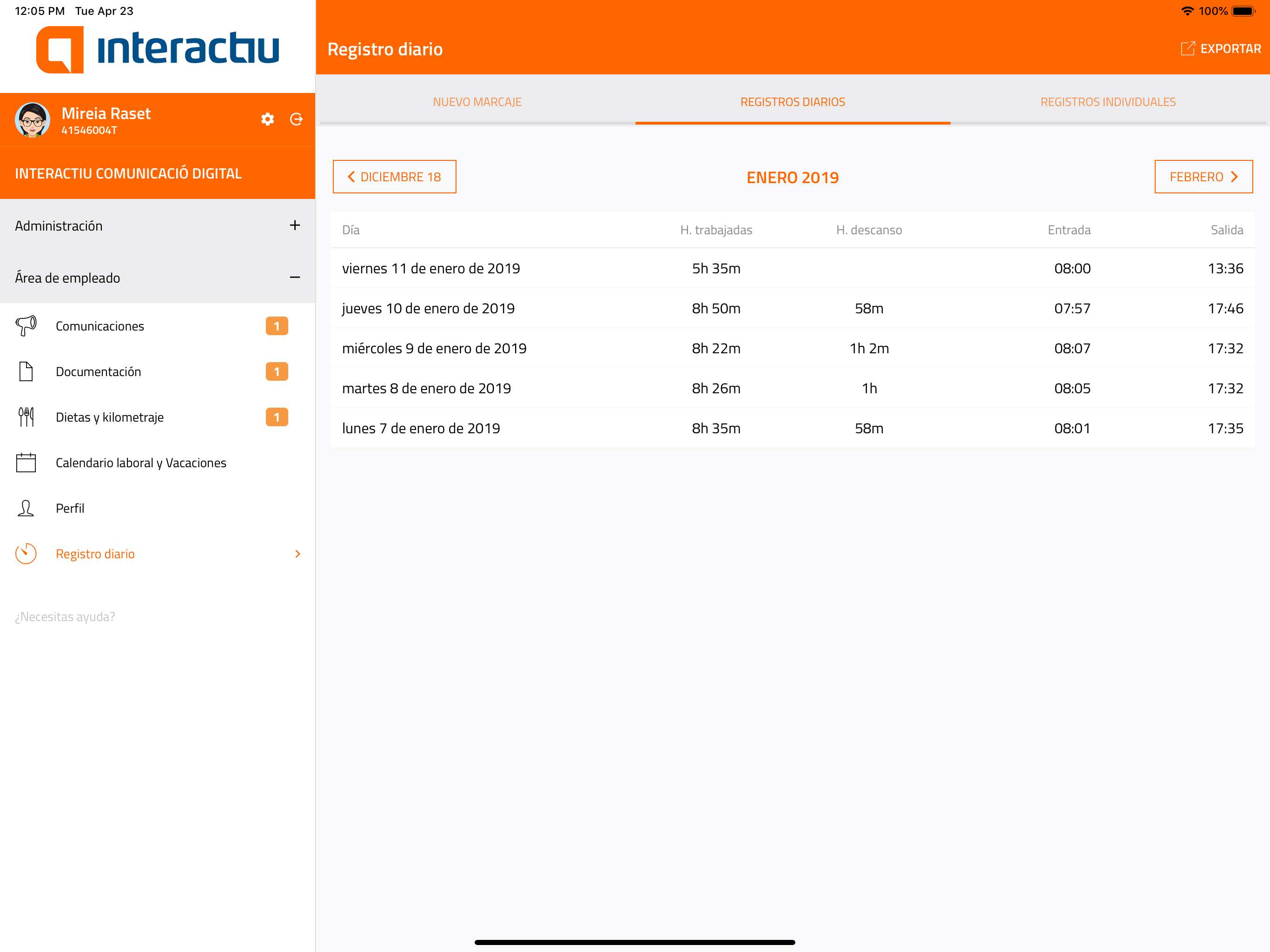 Portal del empleado - RRHH screenshot 4