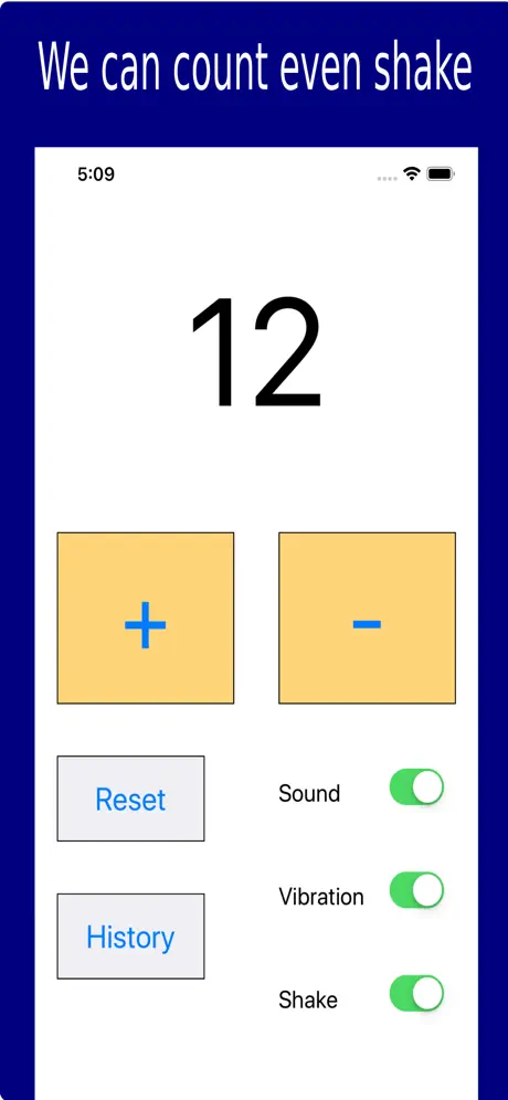 Shake tally counter