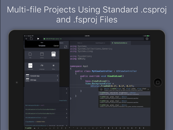 Continuous .NET C# and F# IDE iPad app afbeelding 5