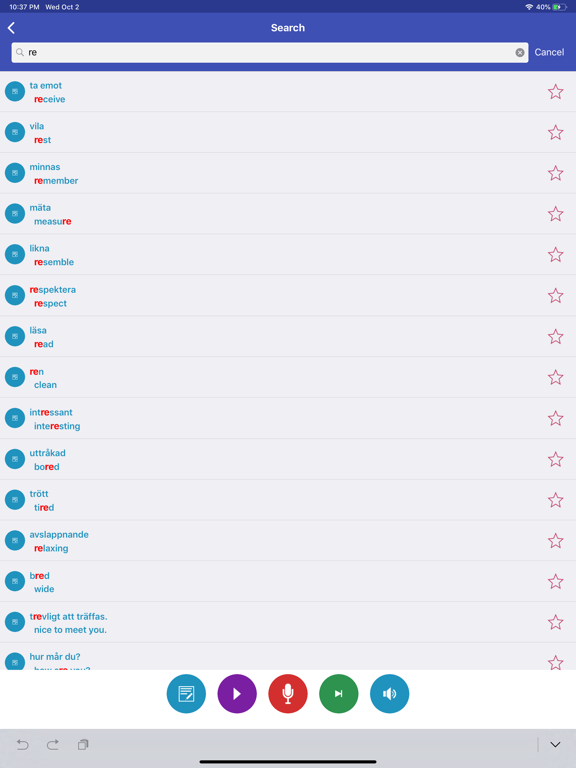 Learn Swedish Daily iPad screenshot 4 - Education app