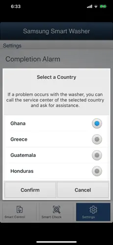 Screenshot 1 Samsung Smart Washer iphone