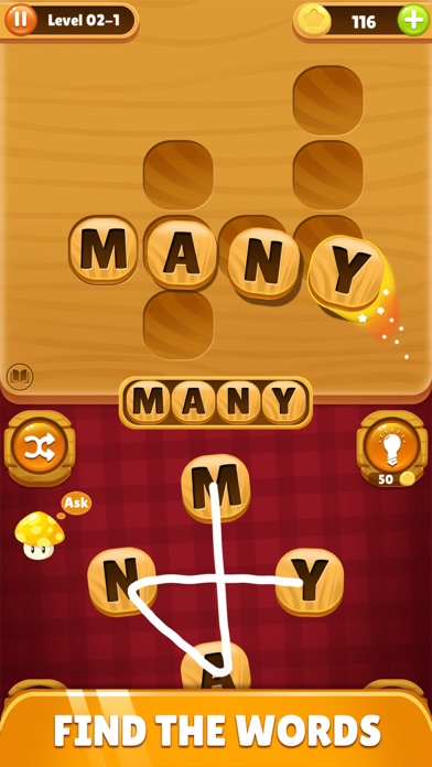 Wood Word Puzzle screenshot 1