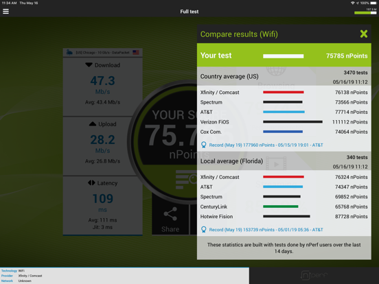 nPerf internet speed test iPad screenshot 5 - Utilities app