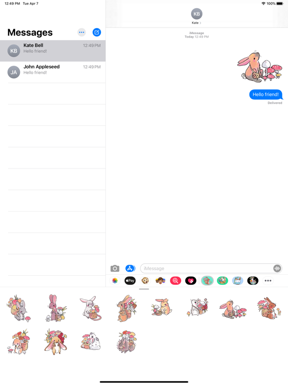 Screenshot #4 pour Mushroom Bunny Stickers