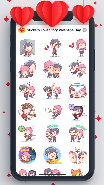 Stickers Love Story Valentine
