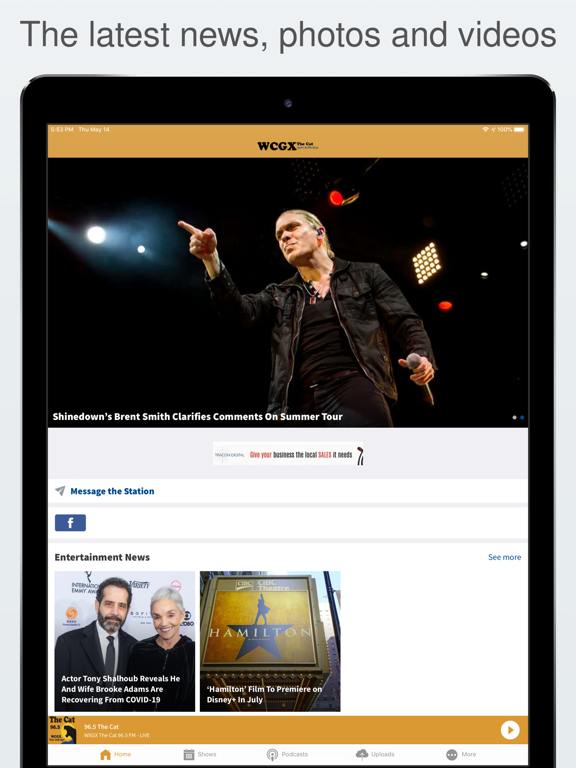 96.5 The Cat iPad screenshot
