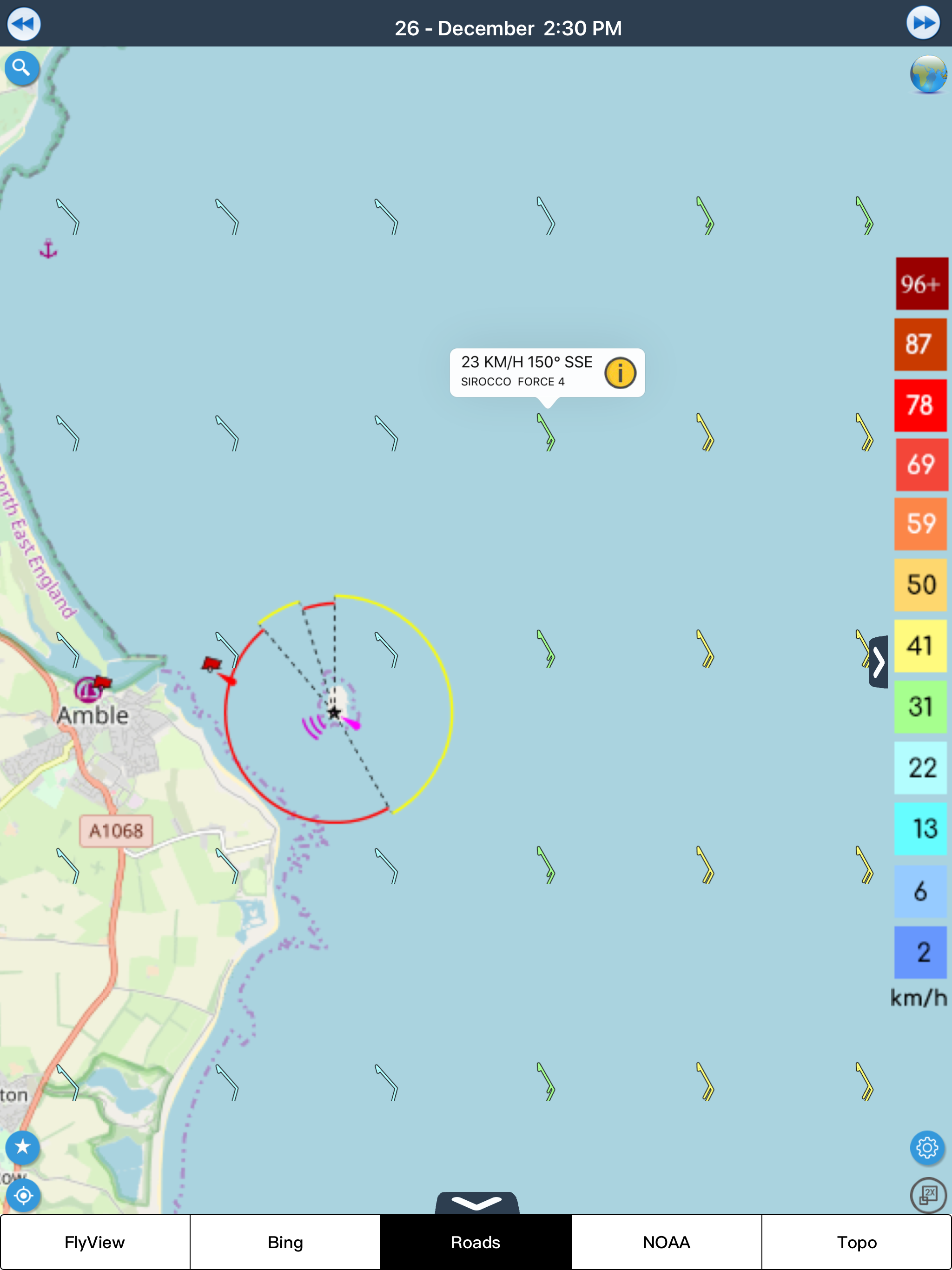 Wind forecast for Windgurus