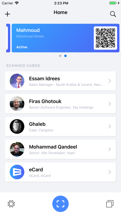 eCard-App screenshot