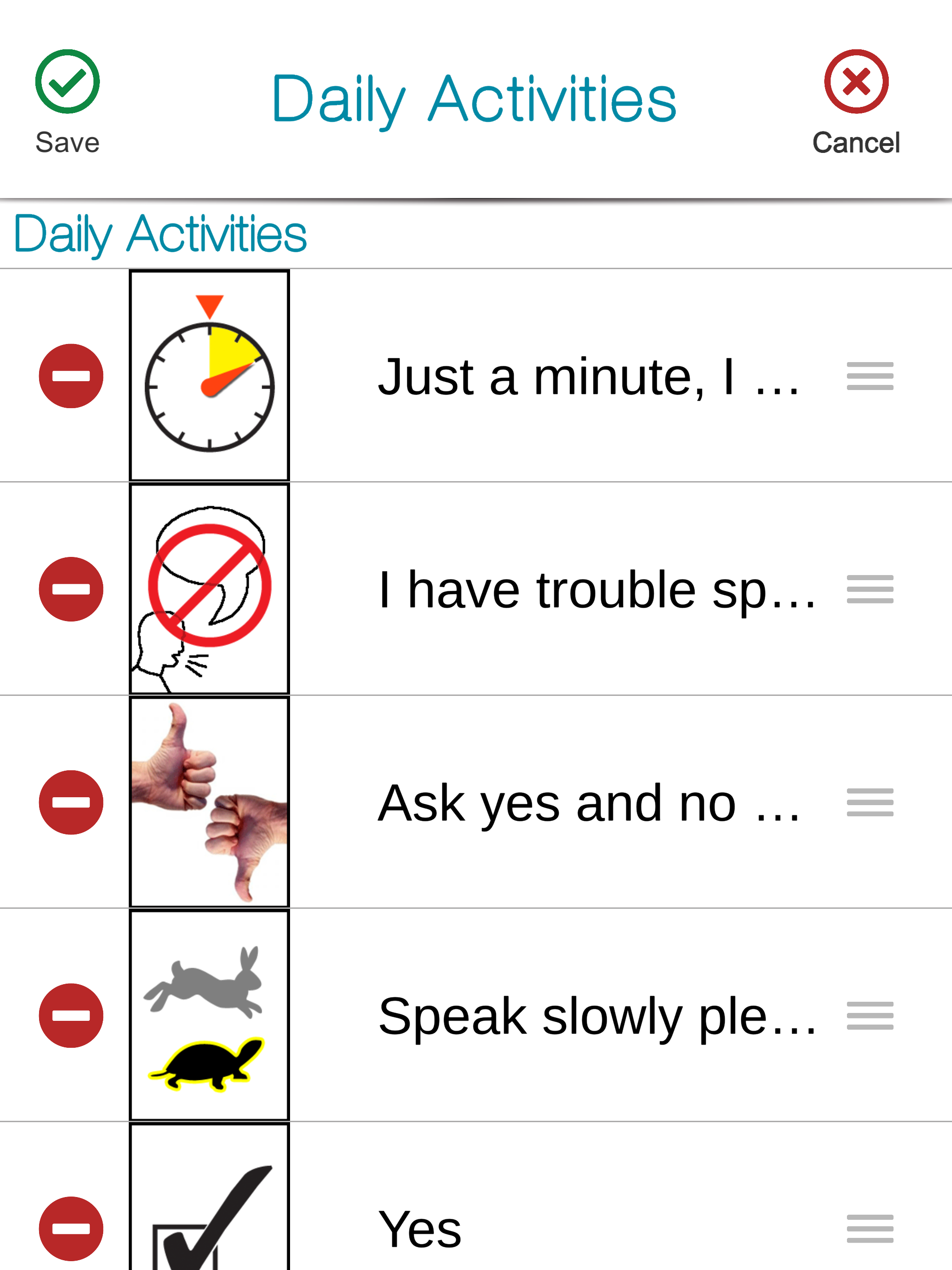 SmallTalk Daily Activities
