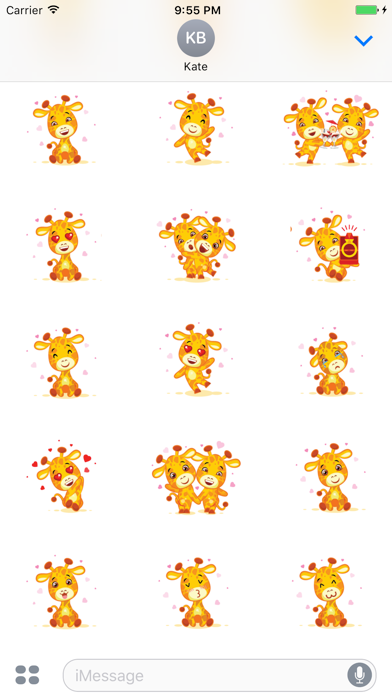 Screenshot #3 pour Sticker Me Happy Tiny Giraffe