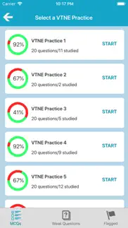 vtne practice exam prep iphone screenshot 2